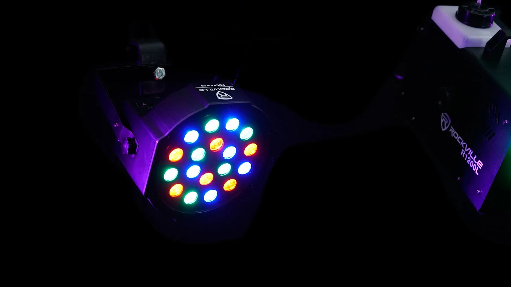 (2)  Rockpar50 LED RGB Compact Par Can Dj/Club DMX Wash Lights