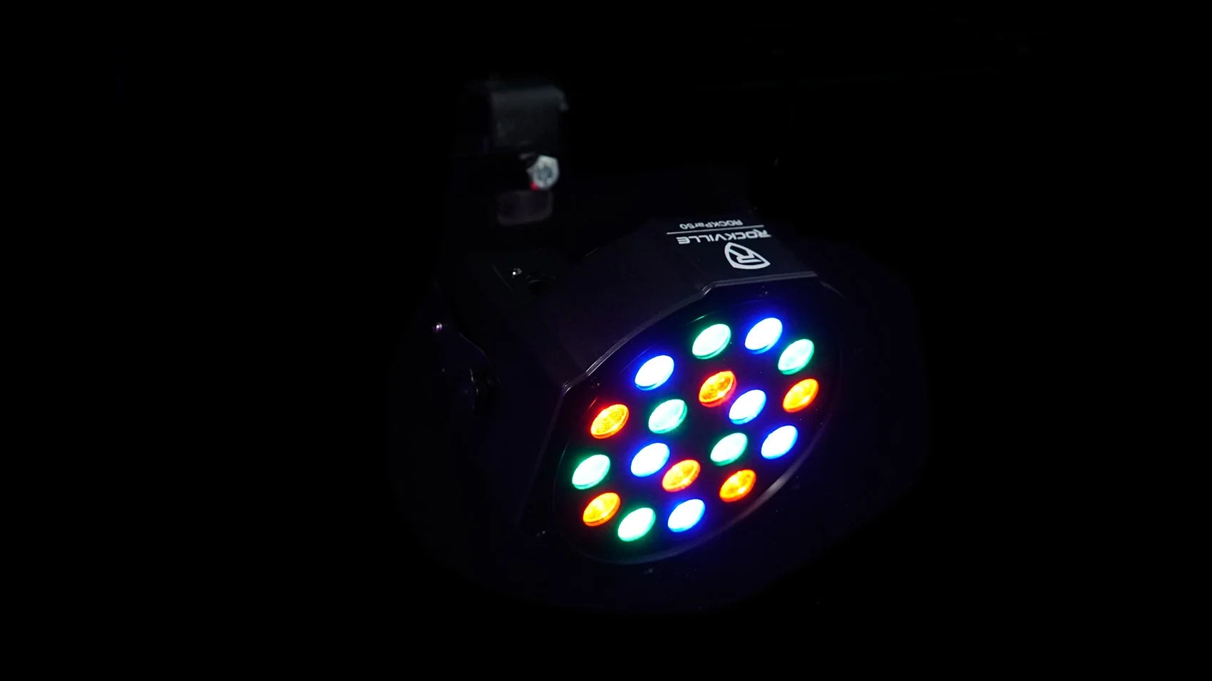 (2)  Rockpar50 LED RGB Compact Par Can Dj/Club DMX Wash Lights