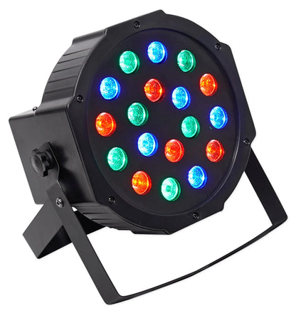 (2)  Rockpar50 LED RGB Compact Par Can Dj/Club DMX Wash Lights