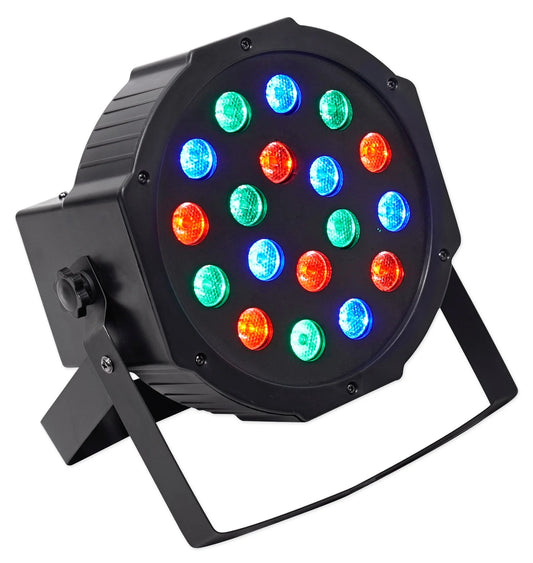 (2)  Rockpar50 LED RGB Compact Par Can Dj/Club DMX Wash Lights
