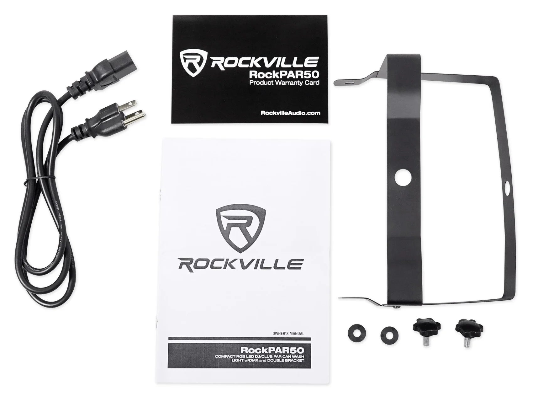 (2)  Rockpar50 LED RGB Compact Par Can Dj/Club DMX Wash Lights