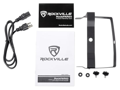 (2)  Rockpar50 LED RGB Compact Par Can Dj/Club DMX Wash Lights